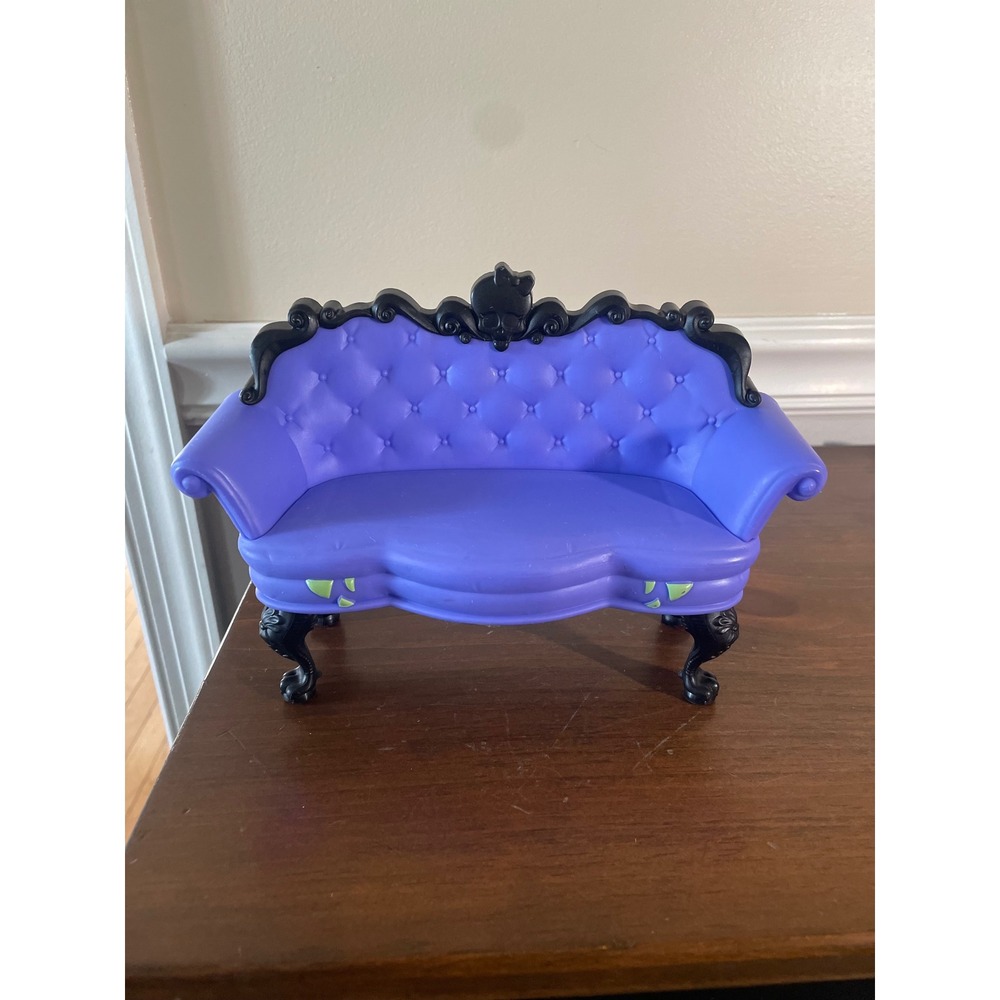 Monster High Spectra Vondergeist Bed Couch Purple Black Doll Furniture Accessory